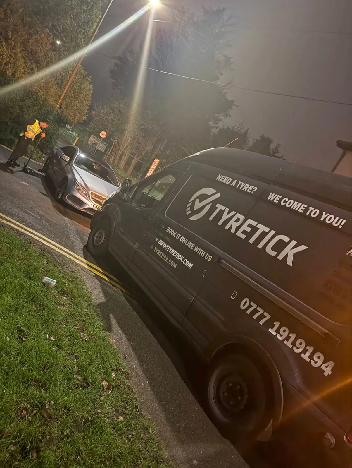 TyreTick mobile tyre fitting van providing on-site tyre replacement service