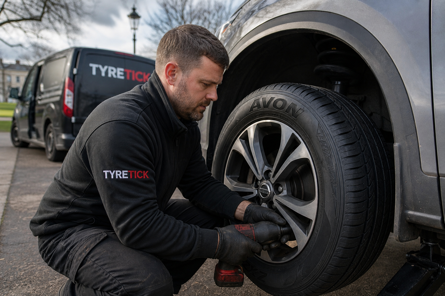 Avon tyres mobile fitting for a Nissan Qashqai in Richmond