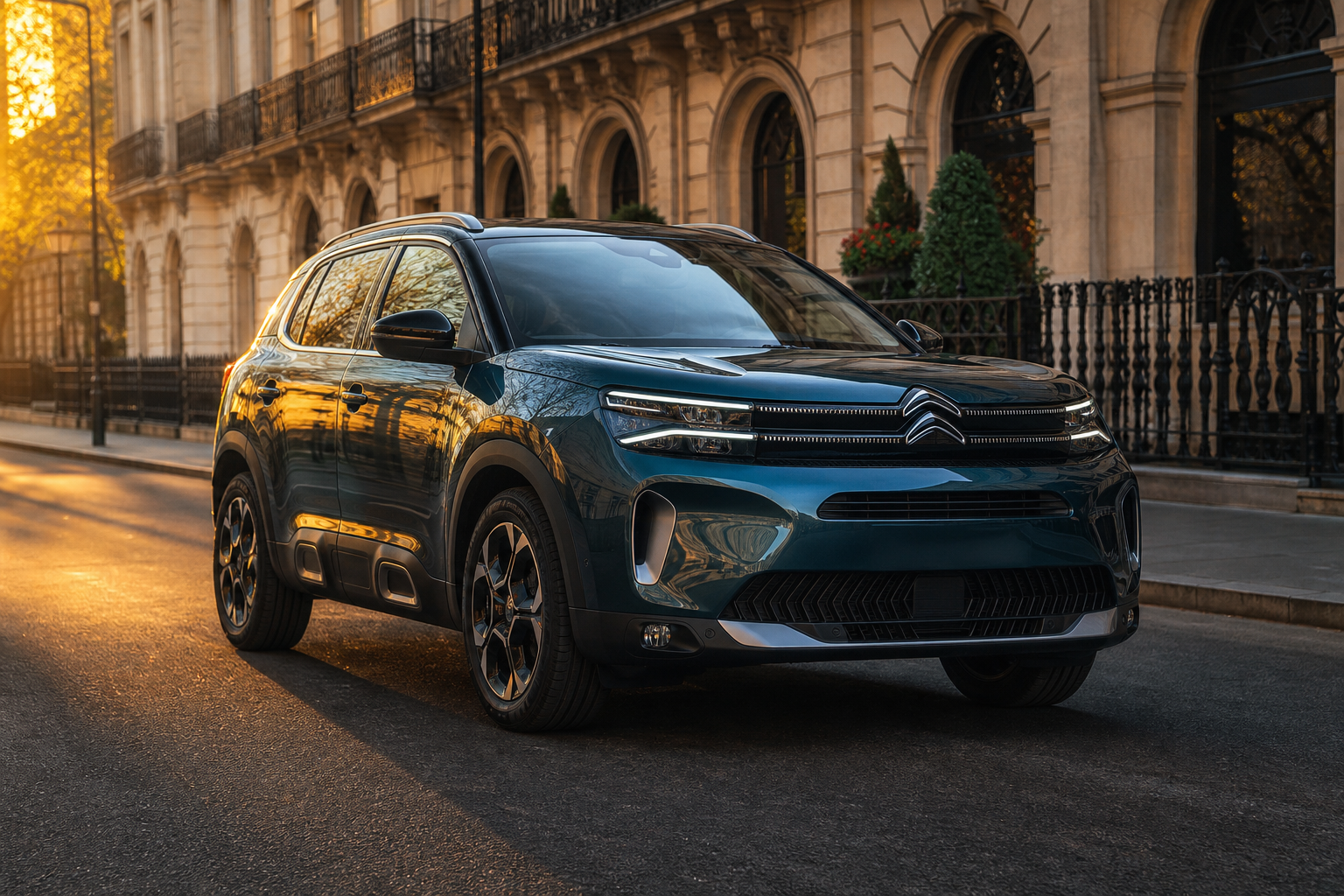 Citroen C5 Aircross with mobile tyre fitting van in London