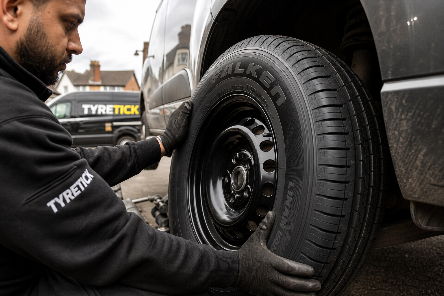Falken tyres fitted to a Ford Transit Custom van in Harrow