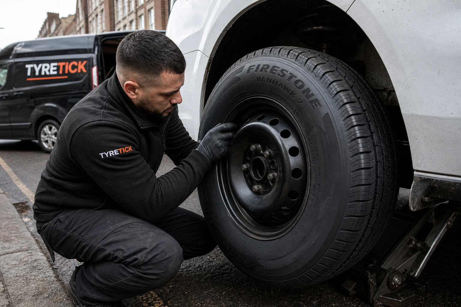 Firestone tyres fitted to a Ford Transit Custom van in Croydon