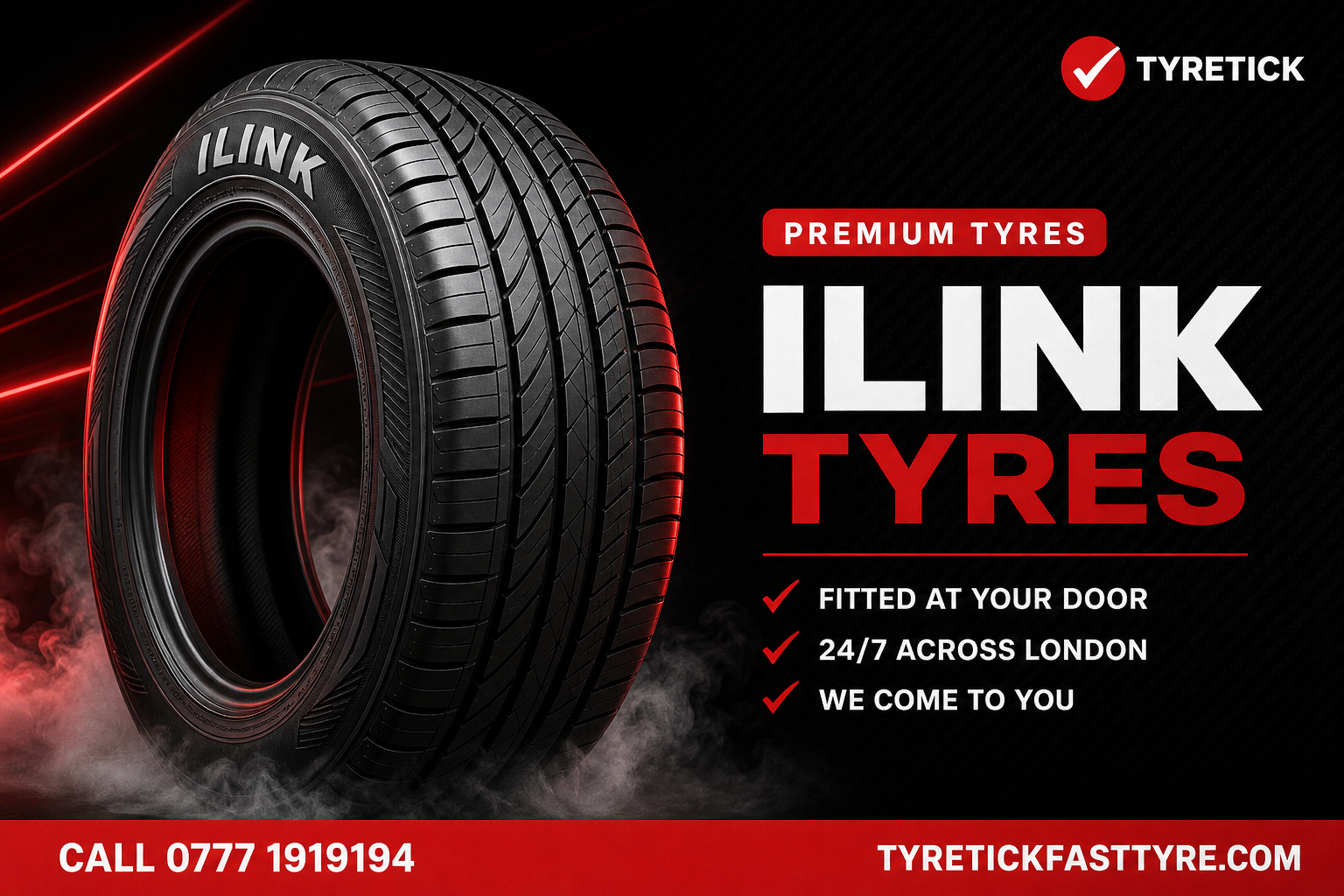 iLink tyres fitted by a mobile tyre technician in London