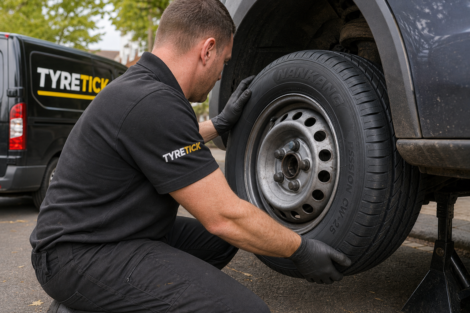 Nankang tyres fitted to a Ford Transit Custom in Wimbledon