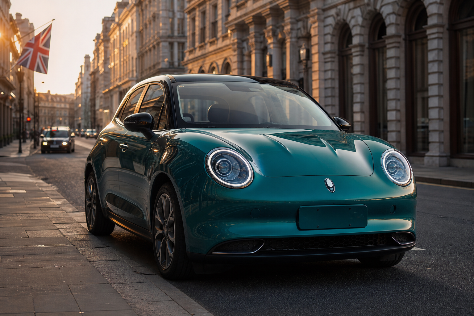 Ora 03 electric hatchback receiving mobile tyre fitting in London