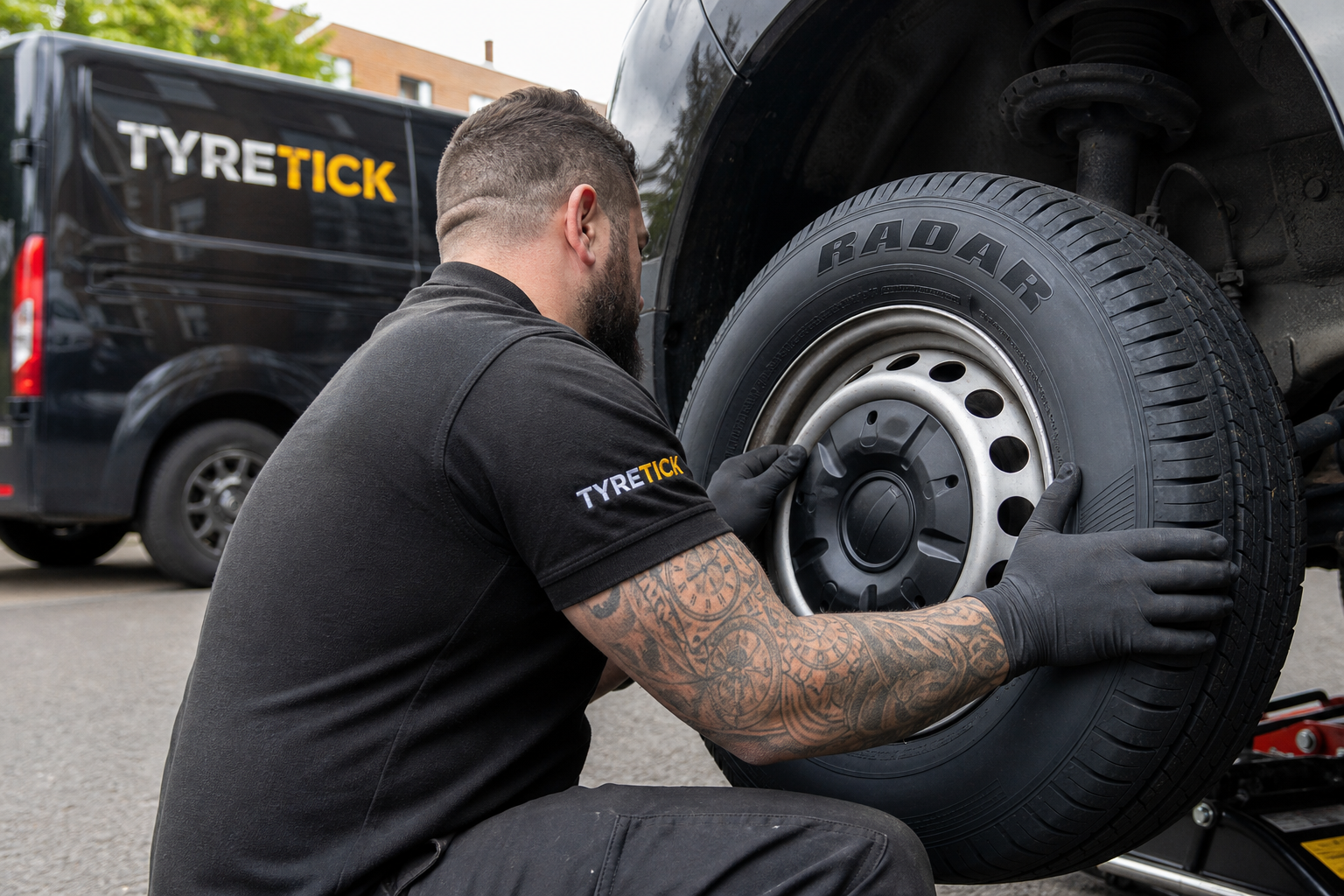 Radar tyres for a Ford Transit Custom van in Croydon