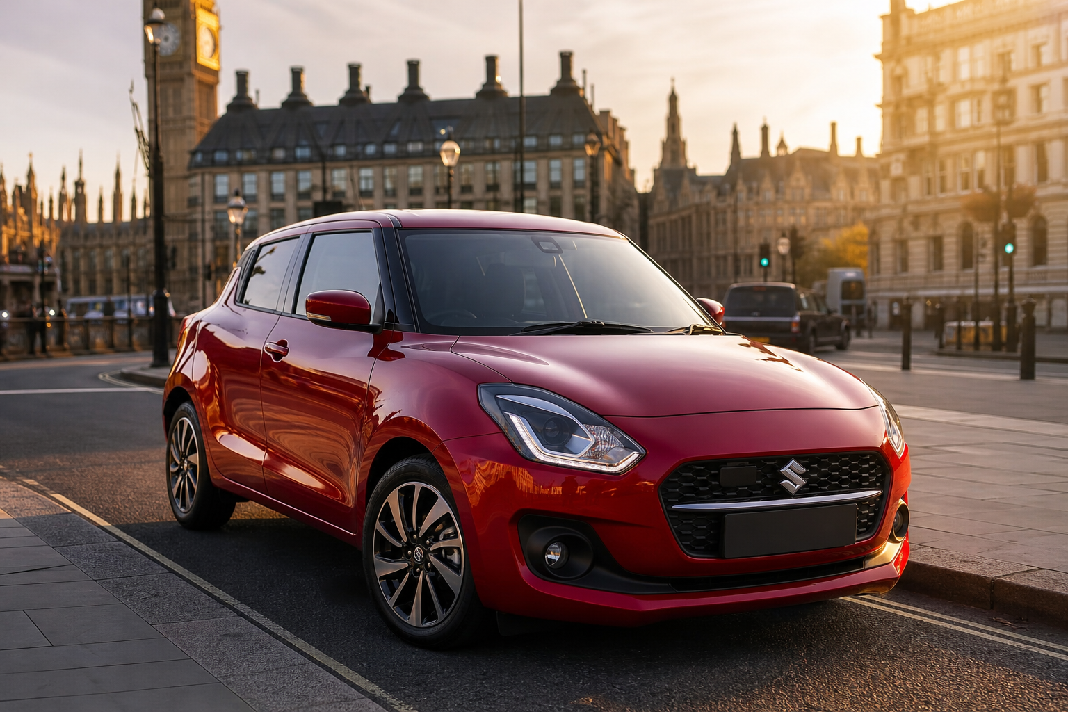 Suzuki Swift with mobile tyre fitting support in London