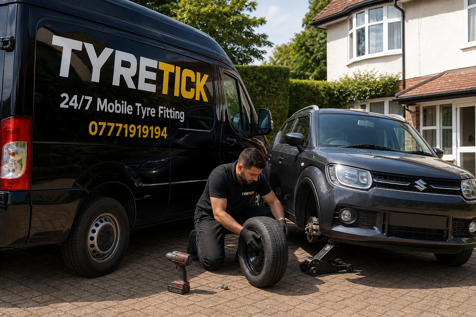 Home mobile tyre fitting for a Suzuki Ignis in Richmond