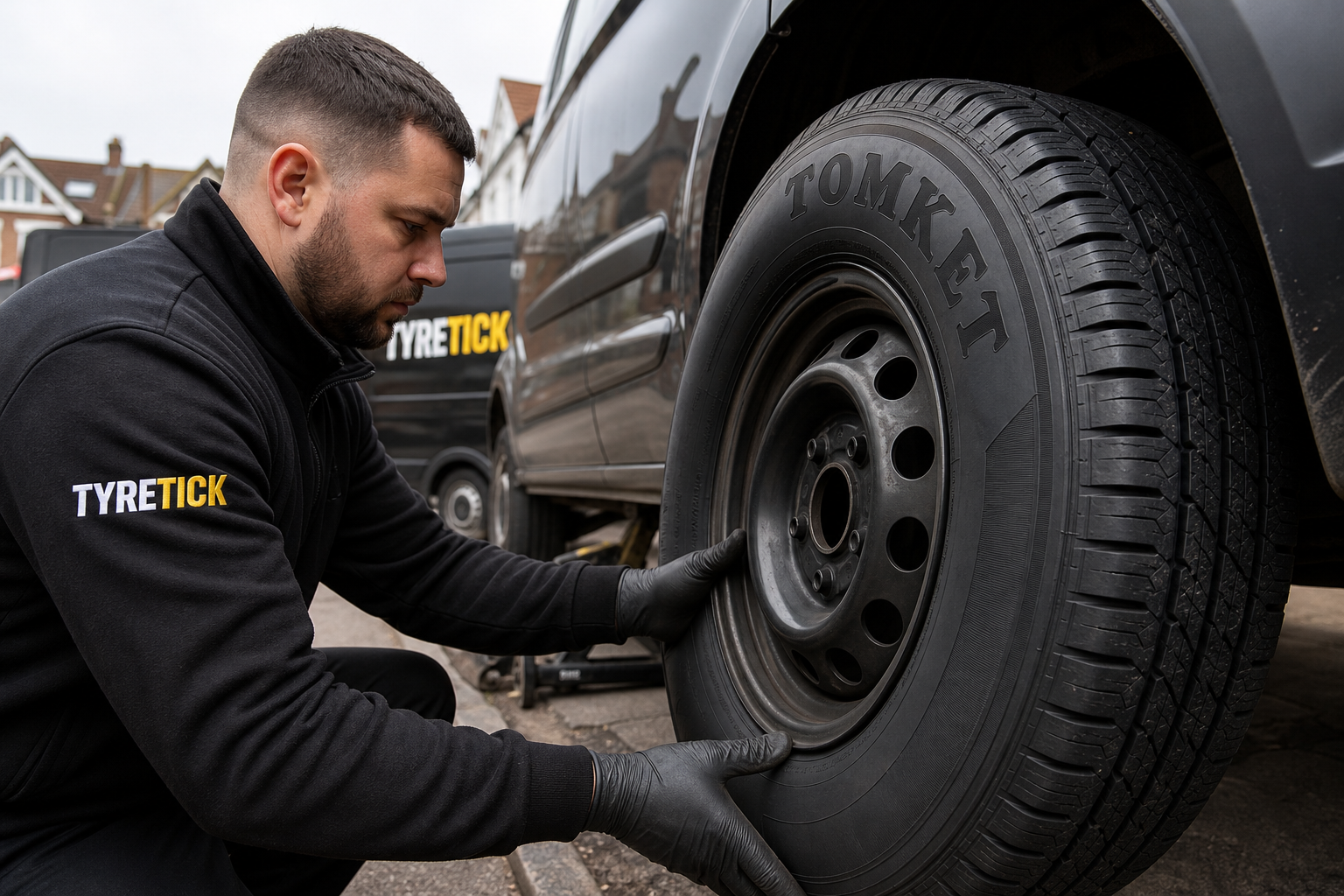 Tomket tyres fitted to a Ford Transit Custom in Richmond