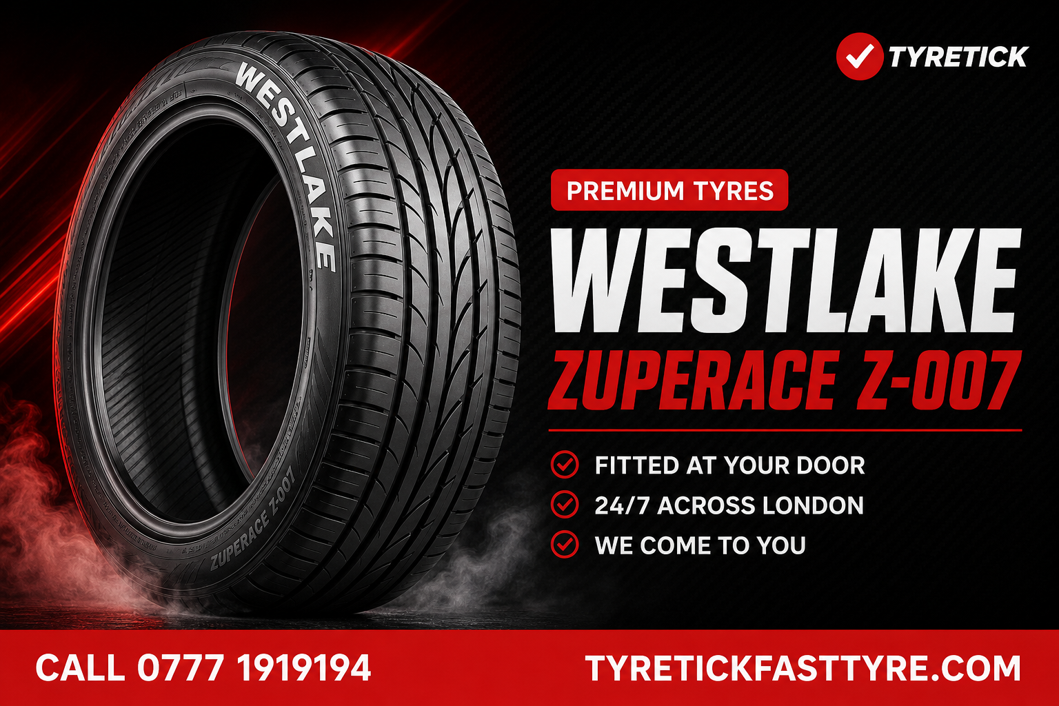 Westlake ZuperAce Z-007 tyre ready for mobile fitting in London